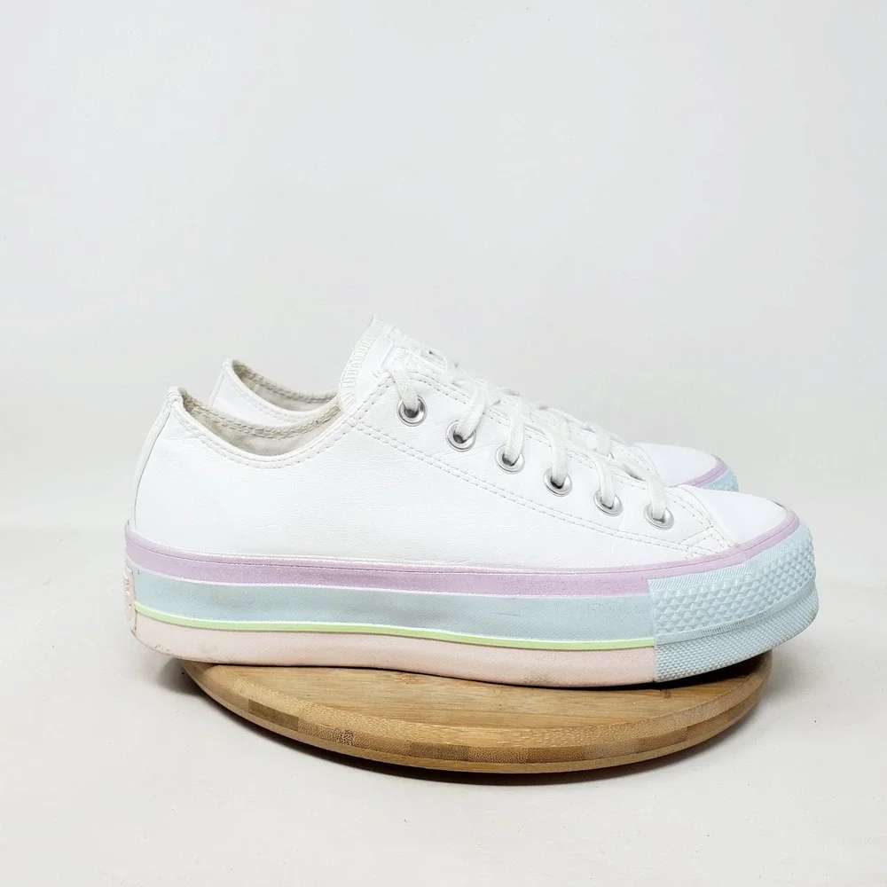 Converse All Star Lift Platform Shoes Womens 7.5 Glitter Colorful Chunky Sneaker